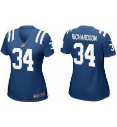 Women Nike Indianapolis Colts 34 Trent Richardson Blue NFL Jersey Women Nike Indianapolis Colts 34 Trent Richardson Blue NFL Jersey