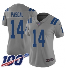 Women Zach Pascal Limited Jersey 14 Football Indianapolis Colts Gray 100th Seas Women Zach Pascal Limited Jersey 14 Football Indianapolis Colts Gray 100th Seas