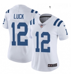 Womens Nike Indianapolis Colts 12 Andrew Luck White Vapor Untouchable Limited Player NFL Jersey Womens Nike Indianapolis Colts 12 Andrew Luck White Vapor Untouchable Limited Player NFL Jersey