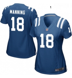 Womens Nike Indianapolis Colts 18 Peyton Manning Game Royal Blue Team Color NFL Jersey Womens Nike Indianapolis Colts 18 Peyton Manning Game Royal Blue Team Color NFL Jersey