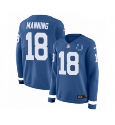 Womens Nike Indianapolis Colts 18 Peyton Manning Limited Blue Therma Long Sleeve NFL Jersey Womens Nike Indianapolis Colts 18 Peyton Manning Limited Blue Therma Long Sleeve NFL Jersey