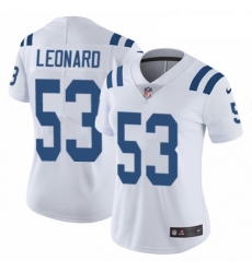 Womens Nike Indianapolis Colts 53 Darius Leonard White Vapor Untouchable Limited Player NFL Jersey Womens Nike Indianapolis Colts 53 Darius Leonard White Vapor Untouchable Limited Player NFL Jersey