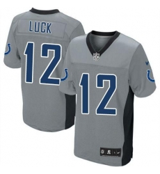 Nike Colts #12 Andrew Luck Grey Shadow Youth Stitched NFL Elite Jersey Nike Colts #12 Andrew Luck Grey Shadow Youth Stitched NFL Elite Jersey