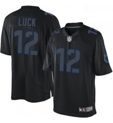 Youth Nike Indianapolis Colts 12 Andrew Luck Limited Black Impact NFL Jersey Youth Nike Indianapolis Colts 12 Andrew Luck Limited Black Impact NFL Jersey