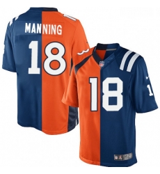 Youth Nike Indianapolis Colts 18 Peyton Manning Elite Royal BlueOrange Split Fashion NFL Jersey Youth Nike Indianapolis Colts 18 Peyton Manning Elite Royal BlueOrange Split Fashion NFL Jersey