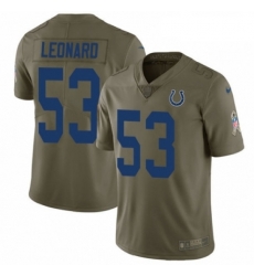 Youth Nike Indianapolis Colts 53 Darius Leonard Limited Olive 2017 Salute to Service NFL Jersey Youth Nike Indianapolis Colts 53 Darius Leonard Limited Olive 2017 Salute to Service NFL Jersey