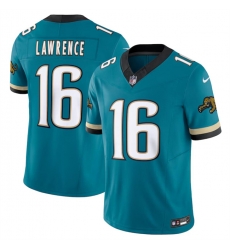 Men Jacksonville Jaguars 16 Trevor Lawrence Teal Prowler 2024 F U S E Throwback Vapor Limited Stitched Football Jersey Men Jacksonville Jaguars 16 Trevor Lawrence Teal Prowler 2024 F U S E Throwback Vapor Limited Stitched Football Jersey