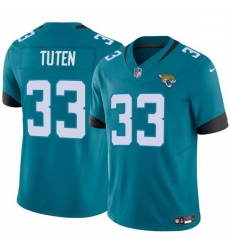 Men Jacksonville Jaguars 33 Bhayshul Tuten Teal 2024 F U S E  Prowler Throwback Vapor Limited Stitched Football Jersey