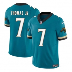 Men Jacksonville Jaguars 7 Brian Thomas Jr Teal 2025 F U S E  Prowler Throwback Vapor Limited Stitched Football Jersey