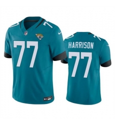 Men Jacksonville Jaguars 77 Anton Harrison Teal 2023 F U S E Vapor Untouchable Limited Stitched Jersey Men Jacksonville Jaguars 77 Anton Harrison Teal 2023 F U S E Vapor Untouchable Limited Stitched Jersey