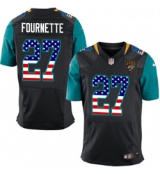 Men Nike Jacksonville Jaguars 27 Leonard Fournette Elite Black Alternate USA Flag Fashion NFL Jersey Men Nike Jacksonville Jaguars 27 Leonard Fournette Elite Black Alternate USA Flag Fashion NFL Jersey