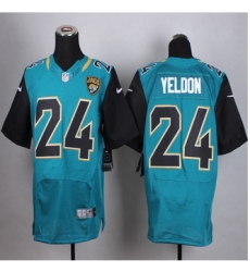 New Jacksonville Jaguars #24 T.J. Yeldon Teal Green Team Color Men Stitched NFL Elite Jersey New Jacksonville Jaguars #24 T.J. Yeldon Teal Green Team Color Men Stitched NFL Elite Jersey