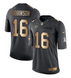 Nike Jaguars #16 Denard Robinson Black Mens Stitched NFL Limited Gold Salute To Service Jersey Nike Jaguars #16 Denard Robinson Black Mens Stitched NFL Limited Gold Salute To Service Jersey