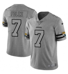 Nike Jaguars 7 Nick Foles 2019 Gray Gridiron Gray Vapor Untouchable Limited Jersey Nike Jaguars 7 Nick Foles 2019 Gray Gridiron Gray Vapor Untouchable Limited Jersey