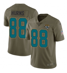 Nike Jaguars #88 Allen Hurns Olive Mens Stitched NFL Limited 2017 Salute to Service Jersey