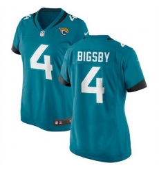 Women Jacksonville Jaguars 4 Tank Bigsby Teal Stitched Jersey Run Small Women Jacksonville Jaguars 4 Tank Bigsby Teal Stitched Jersey Run Small