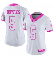 Womens Nike Jacksonville Jaguars 5 Blake Bortles Limited WhitePink Rush Fashion NFL Jersey Womens Nike Jacksonville Jaguars 5 Blake Bortles Limited WhitePink Rush Fashion NFL Jersey