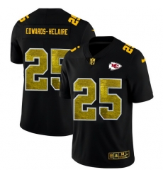 Kansas City Chiefs 25 Clyde Edwards Helaire Men Black Nike Golden Sequin Vapor Limited NFL Jersey Kansas City Chiefs 25 Clyde Edwards Helaire Men Black Nike Golden Sequin Vapor Limited NFL Jersey