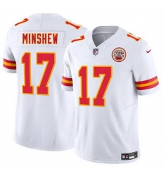 Men   Kansas City Chiefs 17 Gardner Minshew White 2025 F U S E  Vapor Untouchable Limited Stitched Football Jersey