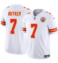 Men Kansas City Chiefs 7 Harrison Butker White 2024 F U S E Vapor Untouchable Limited Stitched Football Jersey Men Kansas City Chiefs 7 Harrison Butker White 2024 F U S E Vapor Untouchable Limited Stitched Football Jersey