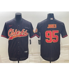 Men Kansas City Chiefs 95 Chris Jones Black With Patch Cool Base Stitched Baseball Jerseys Men Kansas City Chiefs 95 Chris Jones Black With Patch Cool Base Stitched Baseball Jerseys