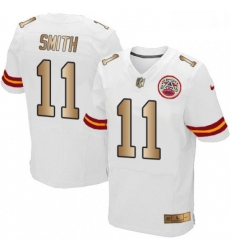 Men Nike Kansas City Chiefs 11 Alex Smith Elite WhiteGold NFL Jersey Men Nike Kansas City Chiefs 11 Alex Smith Elite WhiteGold NFL Jersey
