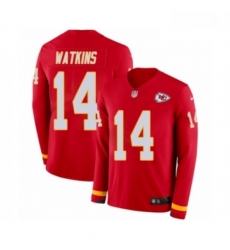 Men Nike Kansas City Chiefs 14 Sammy Watkins Limited Red Therma Long Sleeve NFL Jersey Men Nike Kansas City Chiefs 14 Sammy Watkins Limited Red Therma Long Sleeve NFL Jersey