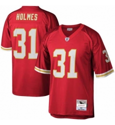 Men's Kansas City Chiefs Mitchell & Ness Priest Holmes #31 Red Throwback Stitched NFL jersey Men's Kansas City Chiefs Mitchell & Ness Priest Holmes #31 Red Throwback Stitched NFL jersey