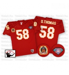 Mitchell And Ness Kansas City Chiefs 58 Derrick Thomas Red Authentic Throwback NFL Jersey Mitchell And Ness Kansas City Chiefs 58 Derrick Thomas Red Authentic Throwback NFL Jersey