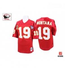 Mitchell and Ness Kansas City Chiefs 19 Joe Montana Red 75th Anniversary Authentic Throwback NFL Jersey Mitchell and Ness Kansas City Chiefs 19 Joe Montana Red 75th Anniversary Authentic Throwback NFL Jersey