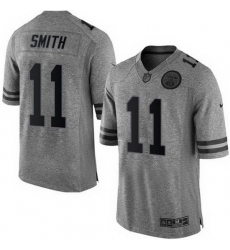 Nike Chiefs #11 Alex Smith Gray Mens Stitched NFL Limited Gridiron Gray Jersey Nike Chiefs #11 Alex Smith Gray Mens Stitched NFL Limited Gridiron Gray Jersey