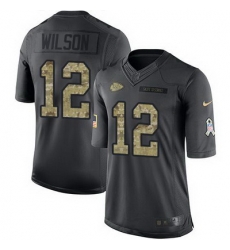 Nike Chiefs #12 Albert Wilson Black Mens Stitched NFL Limited 2016 Salute to Service Jersey Nike Chiefs #12 Albert Wilson Black Mens Stitched NFL Limited 2016 Salute to Service Jersey