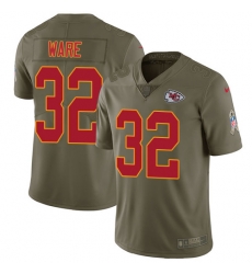 Nike Chiefs #32 Spencer Ware Olive Mens Stitched NFL Limited 2017 Salute to Service Jersey Nike Chiefs #32 Spencer Ware Olive Mens Stitched NFL Limited 2017 Salute to Service Jersey