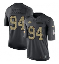 Nike Chiefs 94 Terrell Suggs Black Men Stitched NFL Limited 2016 Salute to Service Jersey Nike Chiefs 94 Terrell Suggs Black Men Stitched NFL Limited 2016 Salute to Service Jersey