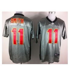 Nike Kansas City Chiefs 11 Alex Smith Grey Elite Shadow NFL Jersey Nike Kansas City Chiefs 11 Alex Smith Grey Elite Shadow NFL Jersey