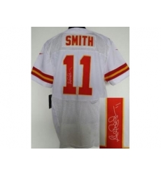 Nike Kansas City Chiefs 11 Alex Smith White Elite Signed NFL Jersey Nike Kansas City Chiefs 11 Alex Smith White Elite Signed NFL Jersey