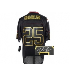 Nike Kansas City Chiefs 25 Jamaal Charles Black Elite Light Out Signed NFL Jersey Nike Kansas City Chiefs 25 Jamaal Charles Black Elite Light Out Signed NFL Jersey