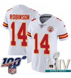 2020 Super Bowl LIV Women Nike Kansas City Chiefs #14 Demarcus Robinson White Vapor Untouchable Limited Player NFL Jersey 2020 Super Bowl LIV Women Nike Kansas City Chiefs #14 Demarcus Robinson White Vapor Untouchable Limited Player NFL Jersey