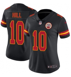 Nike Chiefs #10 Tyreek Hill Black Womens Stitched NFL Limited Rush Jersey Nike Chiefs #10 Tyreek Hill Black Womens Stitched NFL Limited Rush Jersey