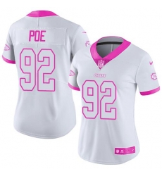 Nike Chiefs #92 Dontari Poe White Pink Womens Stitched NFL Limited Rush Fashion Jersey Nike Chiefs #92 Dontari Poe White Pink Womens Stitched NFL Limited Rush Fashion Jersey