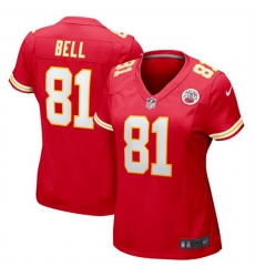 Women Kansas City Chiefs 81 Blake Bell Red Stitched Jersey Run Small Women Kansas City Chiefs 81 Blake Bell Red Stitched Jersey Run Small