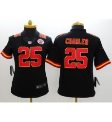 Women's Nike Kansas City Chiefs #25 Jamaal Charles Black Alternate Stitched NFL Limited Jersey Women's Nike Kansas City Chiefs #25 Jamaal Charles Black Alternate Stitched NFL Limited Jersey