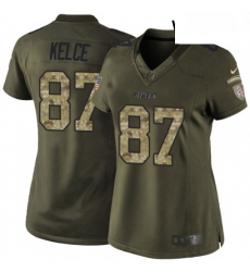 Womens Nike Kansas City Chiefs 87 Travis Kelce Elite Green Salute to Service NFL Jersey Womens Nike Kansas City Chiefs 87 Travis Kelce Elite Green Salute to Service NFL Jersey
