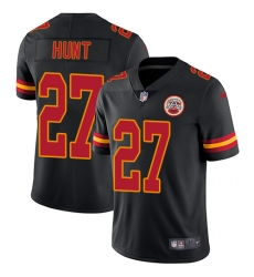 Nike Chiefs #27 Kareem Hunt Black Youth Stitched NFL Limited Rush Jersey Nike Chiefs #27 Kareem Hunt Black Youth Stitched NFL Limited Rush Jersey