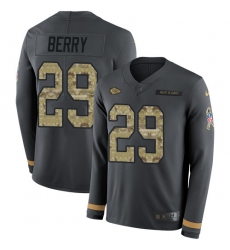 Nike Chiefs #29 Eric Berry Anthracite Salute to Service Youth Long Sleeve Jersey Stitched NFL Nike Chiefs #29 Eric Berry Anthracite Salute to Service Youth Long Sleeve Jersey Stitched NFL