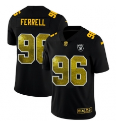 Las Vegas Raiders 96 Clelin Ferrell Men Black Nike Golden Sequin Vapor Limited NFL Jersey Las Vegas Raiders 96 Clelin Ferrell Men Black Nike Golden Sequin Vapor Limited NFL Jersey