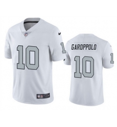 Men Las Vegas Raiders 10 Jimmy Garoppolo White Color Rush Limited Stitched Football Jersey Men Las Vegas Raiders 10 Jimmy Garoppolo White Color Rush Limited Stitched Football Jersey