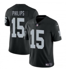 Men Las Vegas Raiders 15 Kyle Philips Black 2025 Vapor Stitched Football Jersey