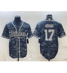 Men Las Vegas Raiders 17 Davante Adams Grey Camo With Patch Cool Base Stitched Baseball Jersey Men Las Vegas Raiders 17 Davante Adams Grey Camo With Patch Cool Base Stitched Baseball Jersey