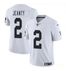 Men Las Vegas Raiders 2 Ashton Jeanty White 2025 Draft Vapor Untouchable Limited Stitched Football Jersey